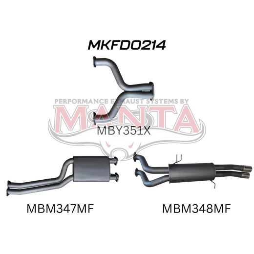 Ford FG V8 Ute 2.5in Dual CatBack Muffler/Muffler product image