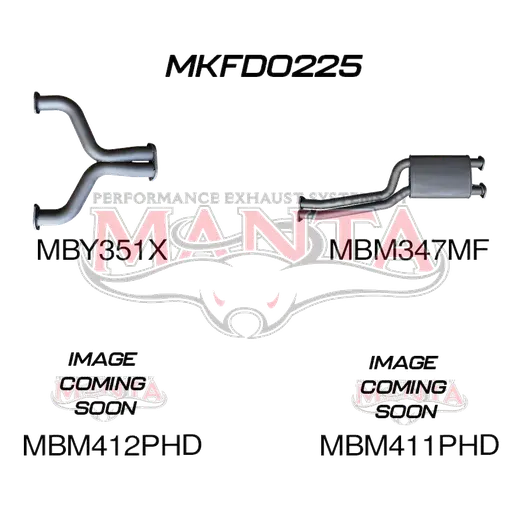 Ford FG V8 Ute 2.5in L & R CatBack Muffler/Hotdog product image
