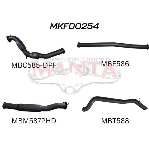 Ford PX2 & PX3 Ranger 3.2L Turbo Back With Cat, Hotdog product image