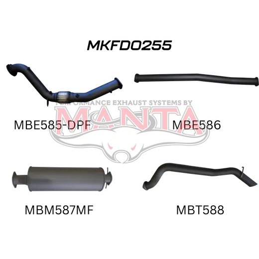 Ford PX2 & PX3 Ranger 3.2L Turbo Back Without Cat, With Muffler product image