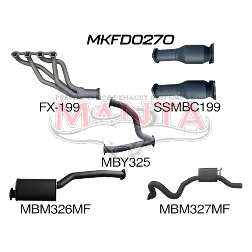 Ford Falcon EA - EF V8 Sedan 3in With Extractors Muffler/Muffler product image