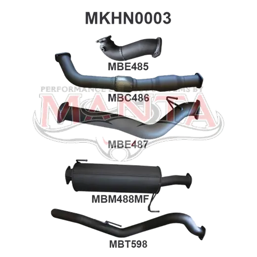 Holden Colorado RC 3.0L 08 - 10 SWB WITH CAT & WITH MUFFLER product image