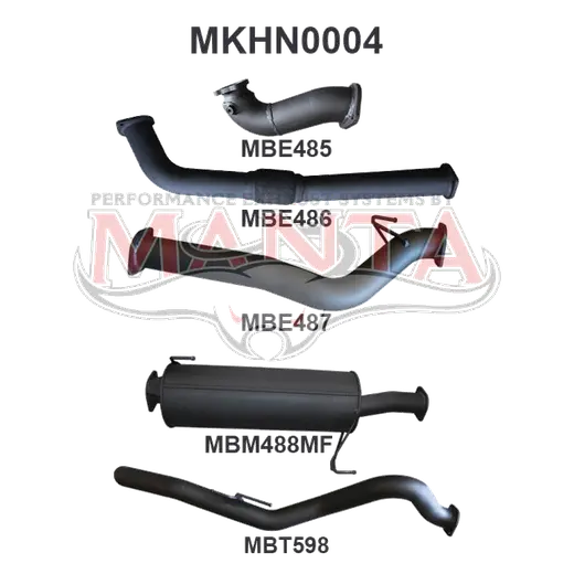 Holden Colorado RC 3.0L 08 - 10 SWB WITHOUT CAT & WITH MUFFLER product image