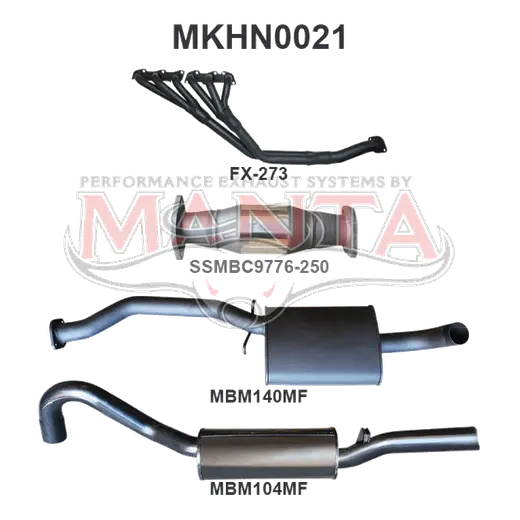 Holden Commodore VL Commodore 3.0L 6 Cylinder 2.5in With Extractors Muffler/Muffler product image