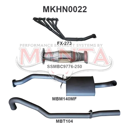 Holden Commodore VL Commodore 3.0L 6 Cylinder 2.5in With Extractors Muffler/Tailpipe product image