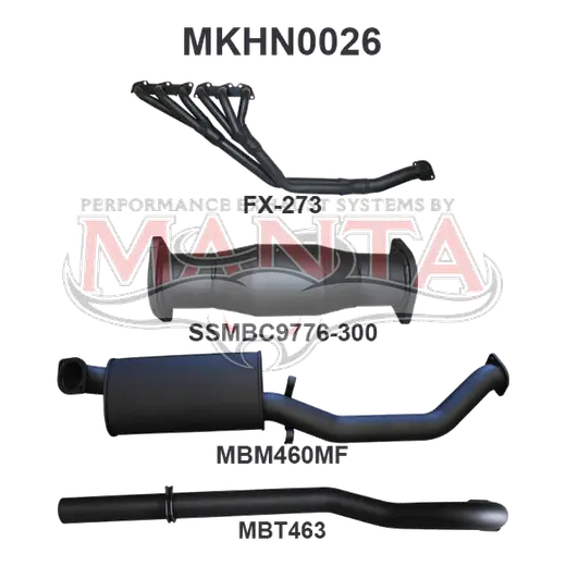Holden Commodore VL Commodore 3.0L 6 Cylinder 3in With Extractors Muffler/Tailpipe product image
