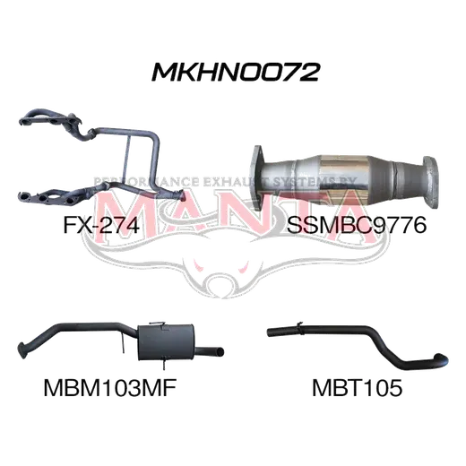 Holden Commodore VG VP VR V6 Ute 2.5in With Extractors Muffler/Tailpipe product image