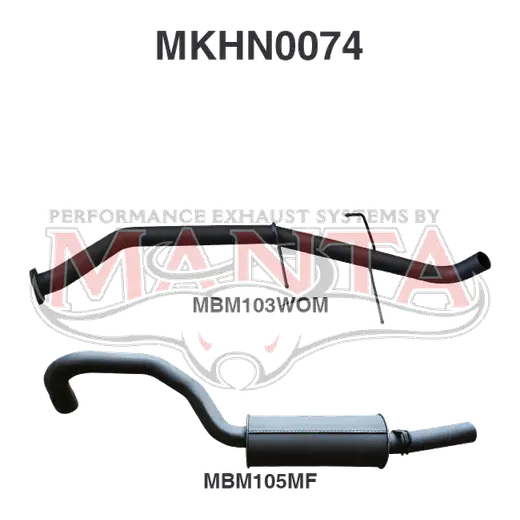 Holden Commodore VG VP VR V6 V8 Ute 2.5in Catback WOM/Muffler product image