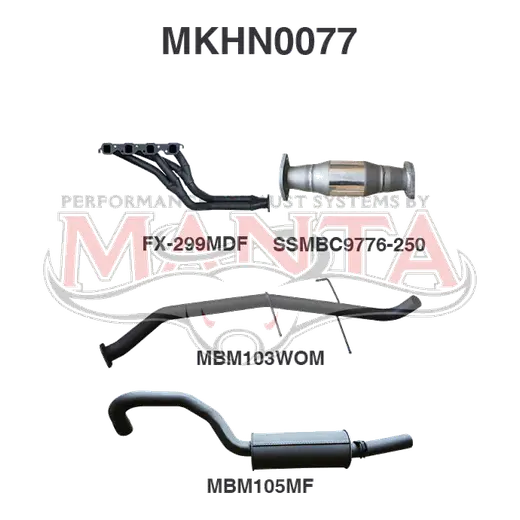 Holden Commodore VN VP VR VS Ute 5.0L Manual V8 2.5in With Extractors WOM product image