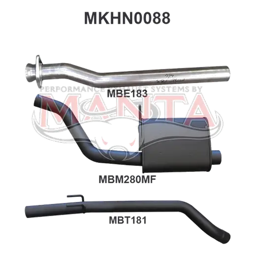 Holden Commodore VT VU VX VY V6 SDN Ute Wagon 2.5in CB Tailpipe product image