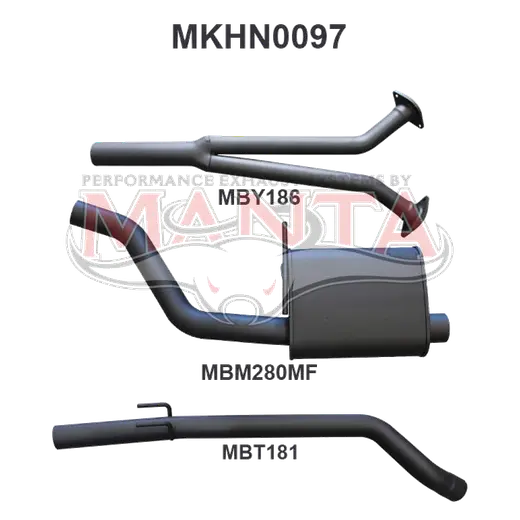 Holden Commodore VZ V6 Sedan Ute Wagon 2.5in Catback Muffler/Tailpipe product image