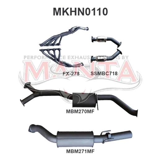 Holden Commodore VT 5L Sedan 3in Single With Extractors Muffler/Muffler product image