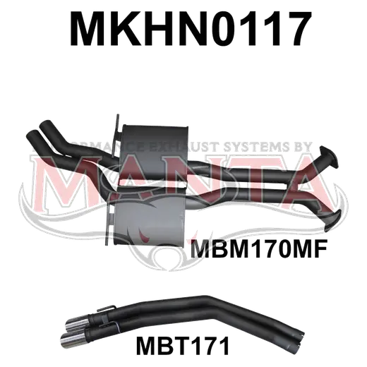 Holden Commodore VT - VZ V8 Sedan 2.5in Dual Catback Muffler/Tailpipe product image