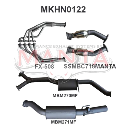 Holden Commodore VT - VZ V8 Sedan 3in Single With Extractors Muffler/Muffler product image