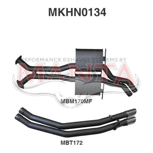 VY HSV V8 Sedan 2.5in Dual Catback Muffler/Tailpipe product image