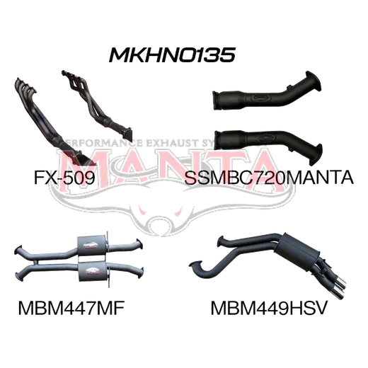VY VZ V8 HSV Sedan 3in Dual With Extractors Muffler/Muffler product image