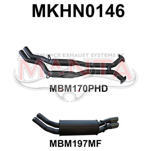 Holden VX VY V8 Monaro 2.5in Dual Catback Hotdog/Muffler product image