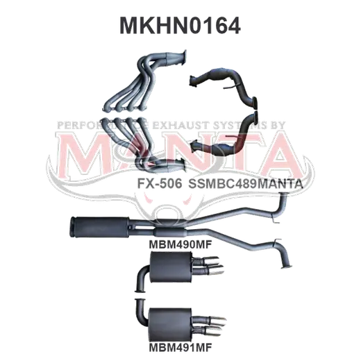Holden Commodore VE V8 Sedan Wagon 2.5in With Extractors Muffler/Muffler product image