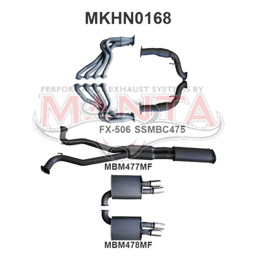 Holden Commodore VE V8 Sedan Wagon 3in With 1 7/8 in Extractors Muffler/Muffler product image