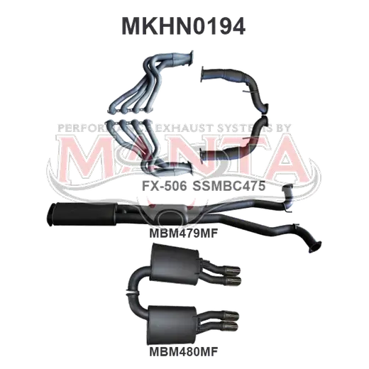 Holden Commodore VE Ute & Maloo V8 3in With 1 7/8 in Extractors Muffler/Muffler product image