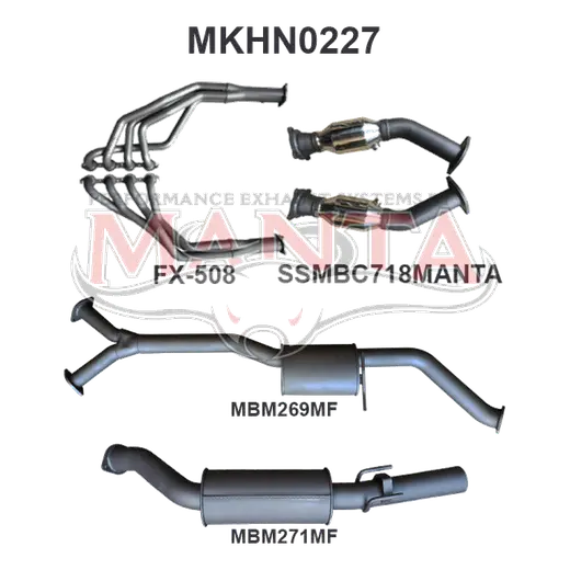 Holden Commodore VU VY VZ V8 Ute 3in Single With Extractors Muffler/Muffler product image