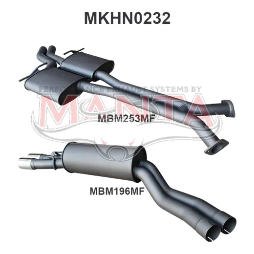 Holden Commodore VU VY VZ V8 Ute 2.5in Dual Catback Muffler/Muffler product image