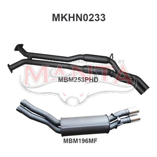 Holden Commodore VU VY VZ V8 Ute 2.5in Dual Catback Hotdog/Muffler product image
