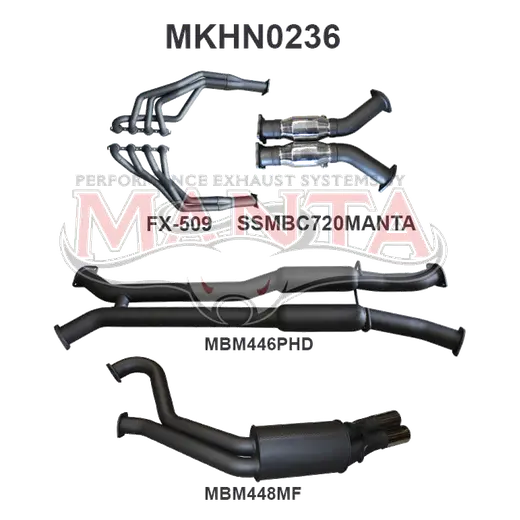 Holden Commodore VU VY VZ V8 Ute 3in Dual With 1 7/8 in Extractors Hotdog/Muffler product image