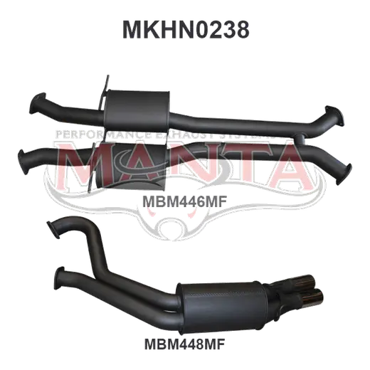 Holden Commodore VU VY VZ V8 Ute 3in Dual Catback Muffler/Muffler product image