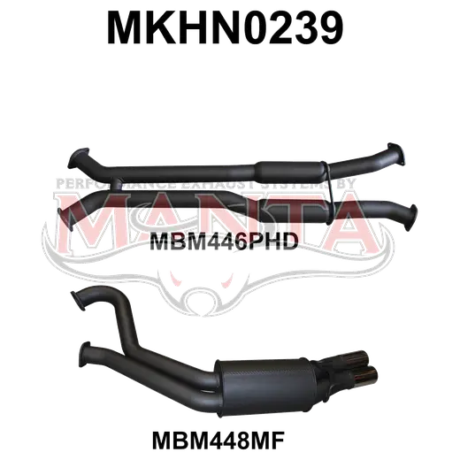 Holden Commodore VU VY VZ V8 Ute 3in Dual Catback Hotdog/Muffler product image