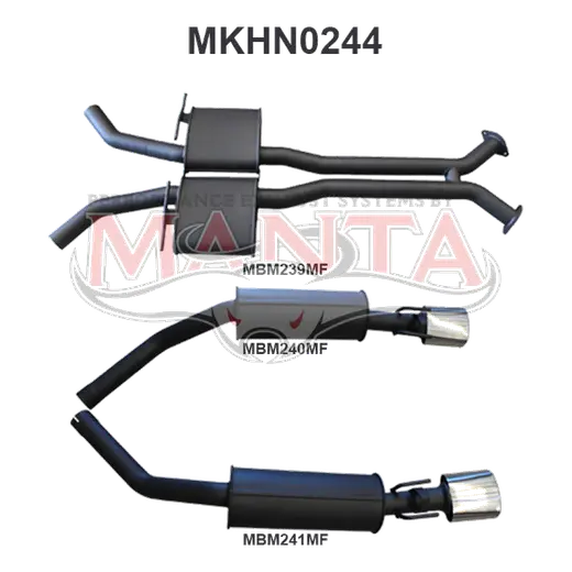 Holden Commodore VU VY VZ V8 Ute 2.5in L & R Catback Muffler/Muffler product image