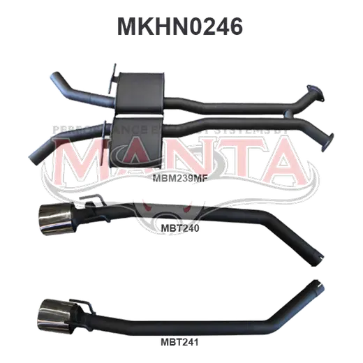 Holden Commodore VU VY VZ V8 Ute 2.5in L & R Catback Muffler/Tailpipe product image