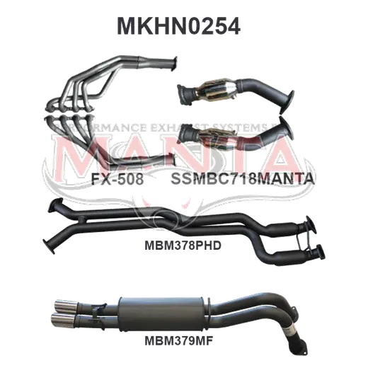 Holden Commodore VY VZ V8 1 ton 2.5in Dual With Extractors Hotdog/Muffler product image
