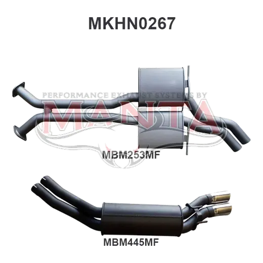 Holden Commodore VY VZ V8 AWD Wagon 2.5in Dual Catback Muffler/Muffler product image