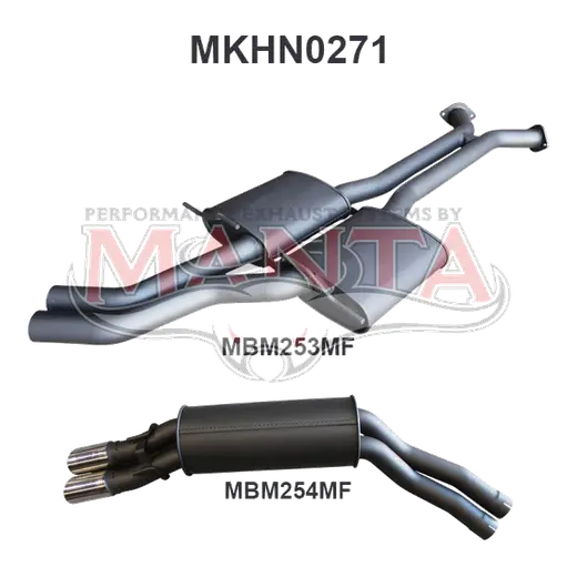Holden Commodore VT - VZ V8 Wagon 2.5in Dual Catback Muffler/Muffler product image