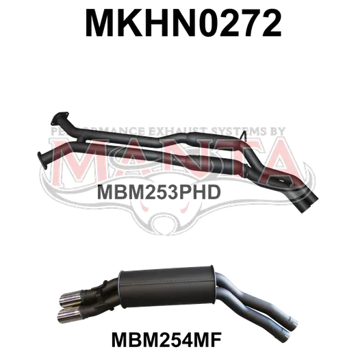 Holden Commodore VT - VZ V8 Wagon 2.5in Dual Catback Hotdog/Muffler product image