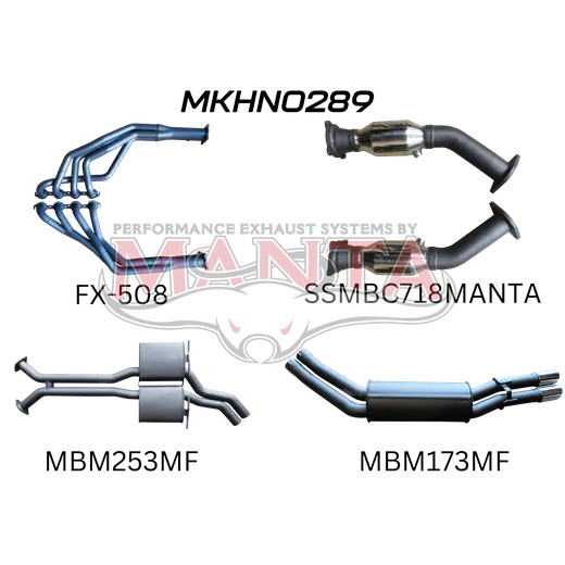 Holden WH Statesman V8 2.5in Dual With Extractors Muffler/Muffler product image