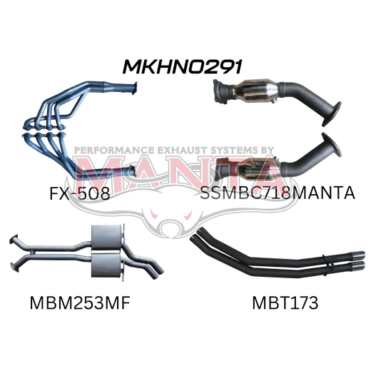 Holden WH Statesman V8 2.5in Dual With Extractors Muffler/Tailpipe product image