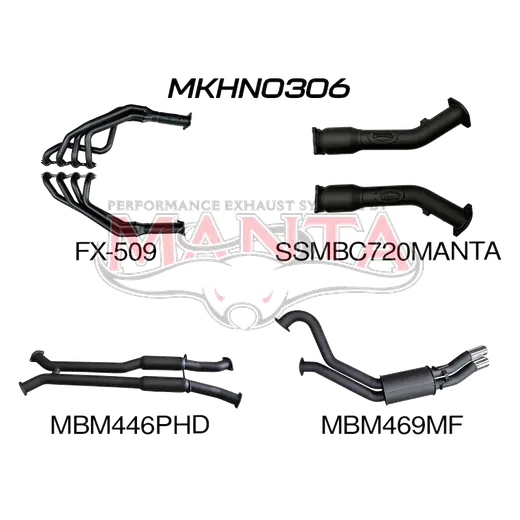 Holden WK WL Statesman V8 3in Dual With 1 7/8 in Extractors Hotdog/Muffler product image