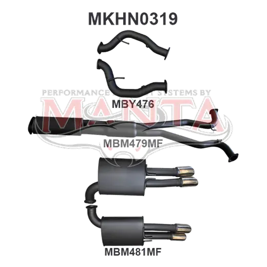 Holden WM/WN Statesman Caprice 3in Dual Catback Muffler/Muffler product image