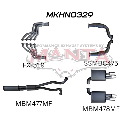 Holden Commodore VF V8 Sedan Wagon 3in With 1 7/8 in Extractors Muffler/Muffler product image