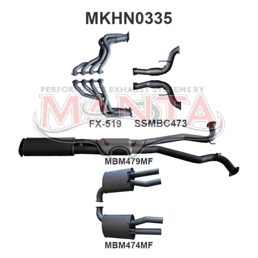 VF HSV Ute Maloo V8 3in With 1 7/8 in Extractors Muffler/Muffler product image