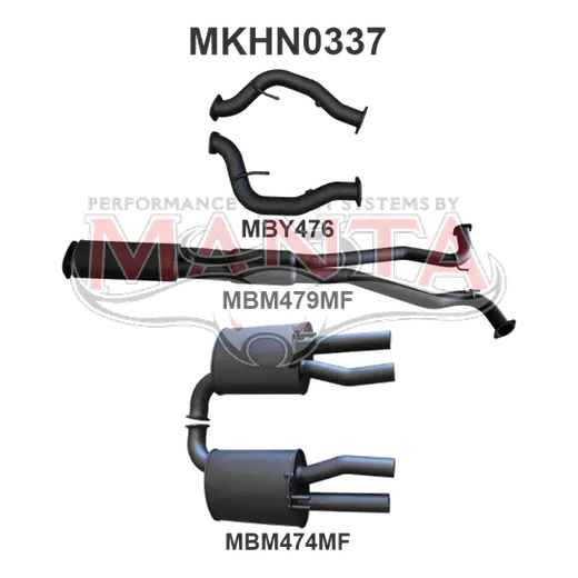 VF HSV Ute Maloo V8 3in CatBack Muffler/Muffler product image