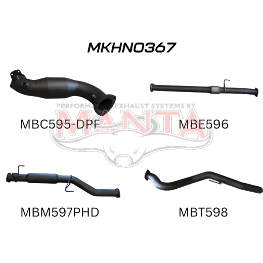 Holden Colorado RG 2.8L DPF Aug 2016 On 3in Turbo Back With Cat & With Hotdog product image