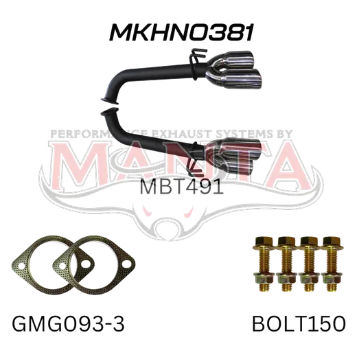 Holden Commodore VE Sedan, Wagon V8 6.0L HSV & SS 2.5in Dual Rear Tail Pipes Axle Back Kit product image