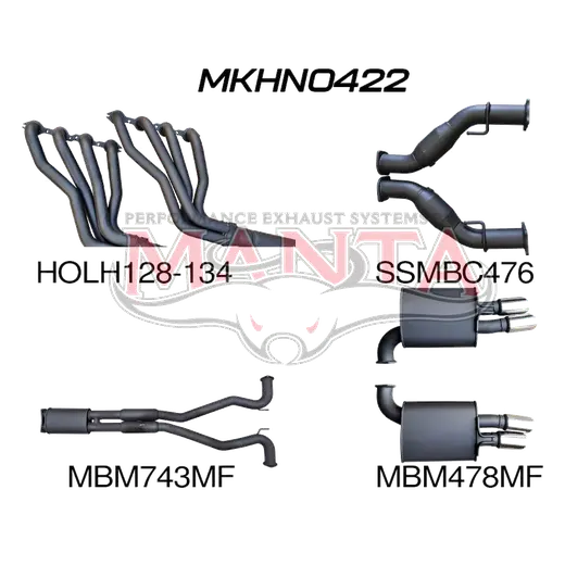 Holden Commodore VE V8 Sedan Wagon 3in With 1 3/4 in Extractors Muffler/Muffler product image
