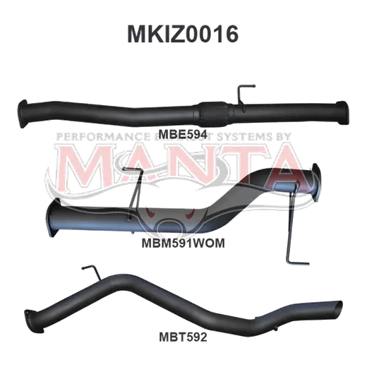 Isuzu MU-X Jan 2017- June 2021(MY19) 3.0L 3in DPF Back Without Muffler product image