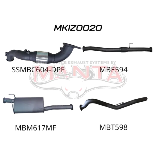 Isuzu D-Max 2020 ON 3.0L TURBO BACK WITH CAT & MUFFLER product image