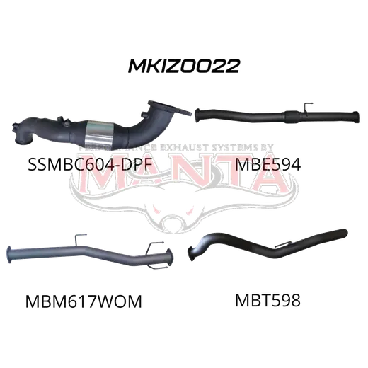 Isuzu D-Max 2020 ON 3.0L TURBO BACK WITH CAT & WITHOUT MUFFLER product image
