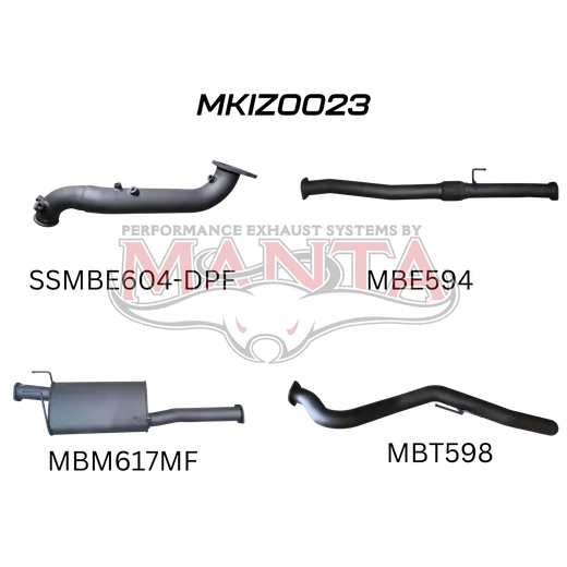 Isuzu D-Max 2020 ON 3.0L TURBO BACK WITHOUT CAT & WITH MUFFLER product image